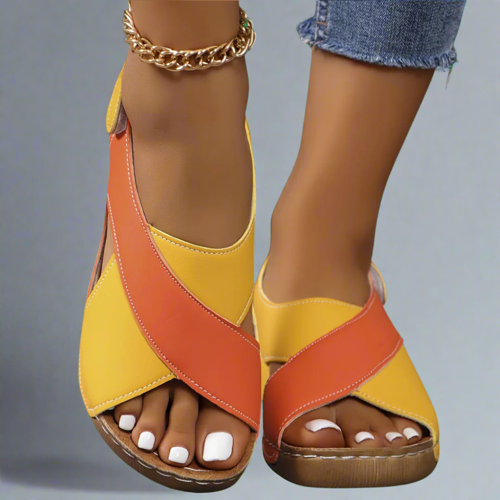 Kendra - Sandales Orthopédiques Colorblock